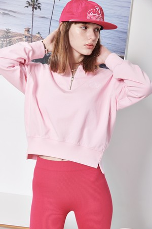 [22SS CIRCLE LOGO ZIP-UP MTM PINK [U2M0X40221]