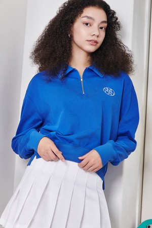 [22SS CIRCLE LOGO ZIP-UP MTM BLUE [U2M0X40250]