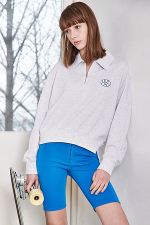 [22SS CIRCLE LOGO ZIP-UP MTM GRAY [U2M0X40296]