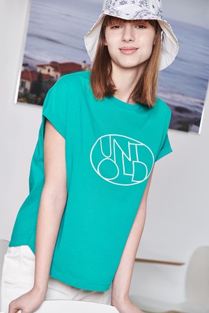 [22SS] CIRCLE LOGO SLSV T-SHIRT TURQUOISE [U2M0X40449]