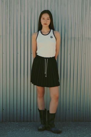 [22SS with Call Me Baby] PLEATS SKIRT_navy (U2M0C21156)