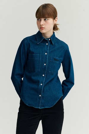 [23FW] EMBROIDERY DENIM SHIRT_INDIGO [U3F0B40260]