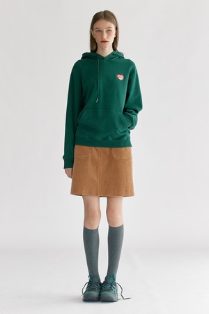 [22FW] UL HEART LOGO HOODIE_GREEN [U2F0X40342]