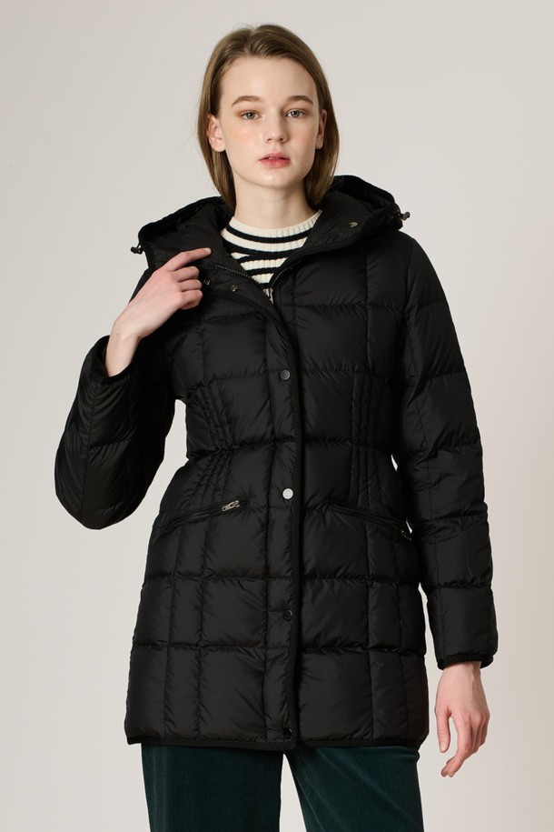 BCBG - 패딩 - [23FW] 슬림핏 구스다운_Black B3W9F80499