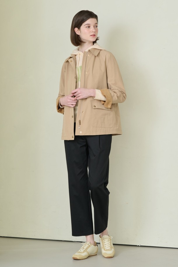 BCBG - 자켓 / 점퍼 - [24SP]아웃포켓 하프 점퍼 - M Beige B4S2R16072