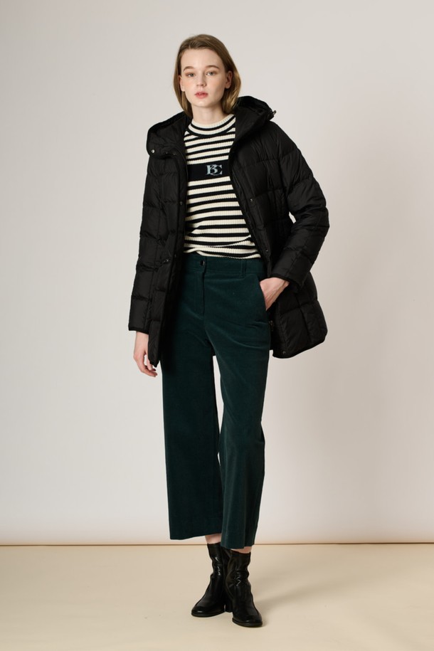 BCBG - 패딩 - [23FW] 슬림핏 구스다운_Black B3W9F80499