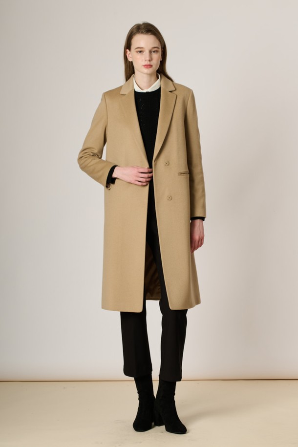 BCBG - 코트 - [23FW] 클래식 캐시미어 코트_M/Beige B3WAH82172