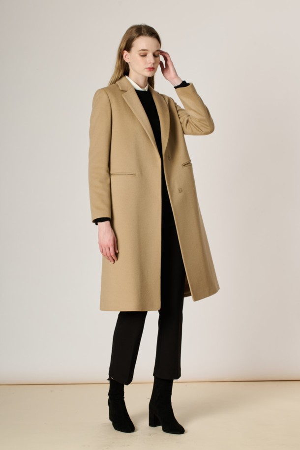 BCBG - 코트 - [23FW] 클래식 캐시미어 코트_M/Beige B3WAH82172