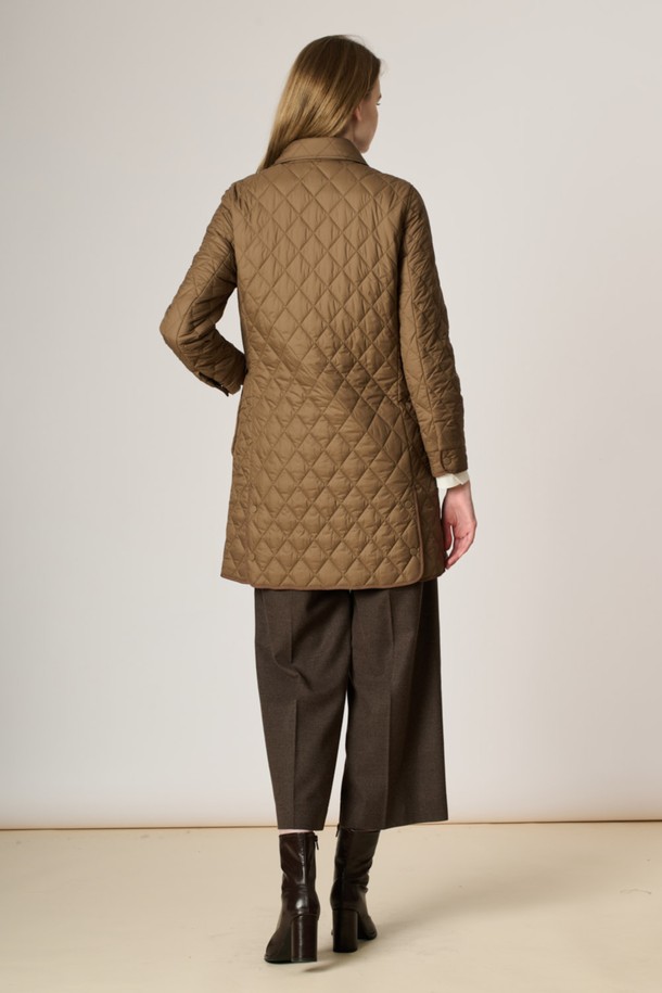 BCBG - 점퍼 - [23FW] 퀼티드 패딩 아우터_BROWN B3W9R14074