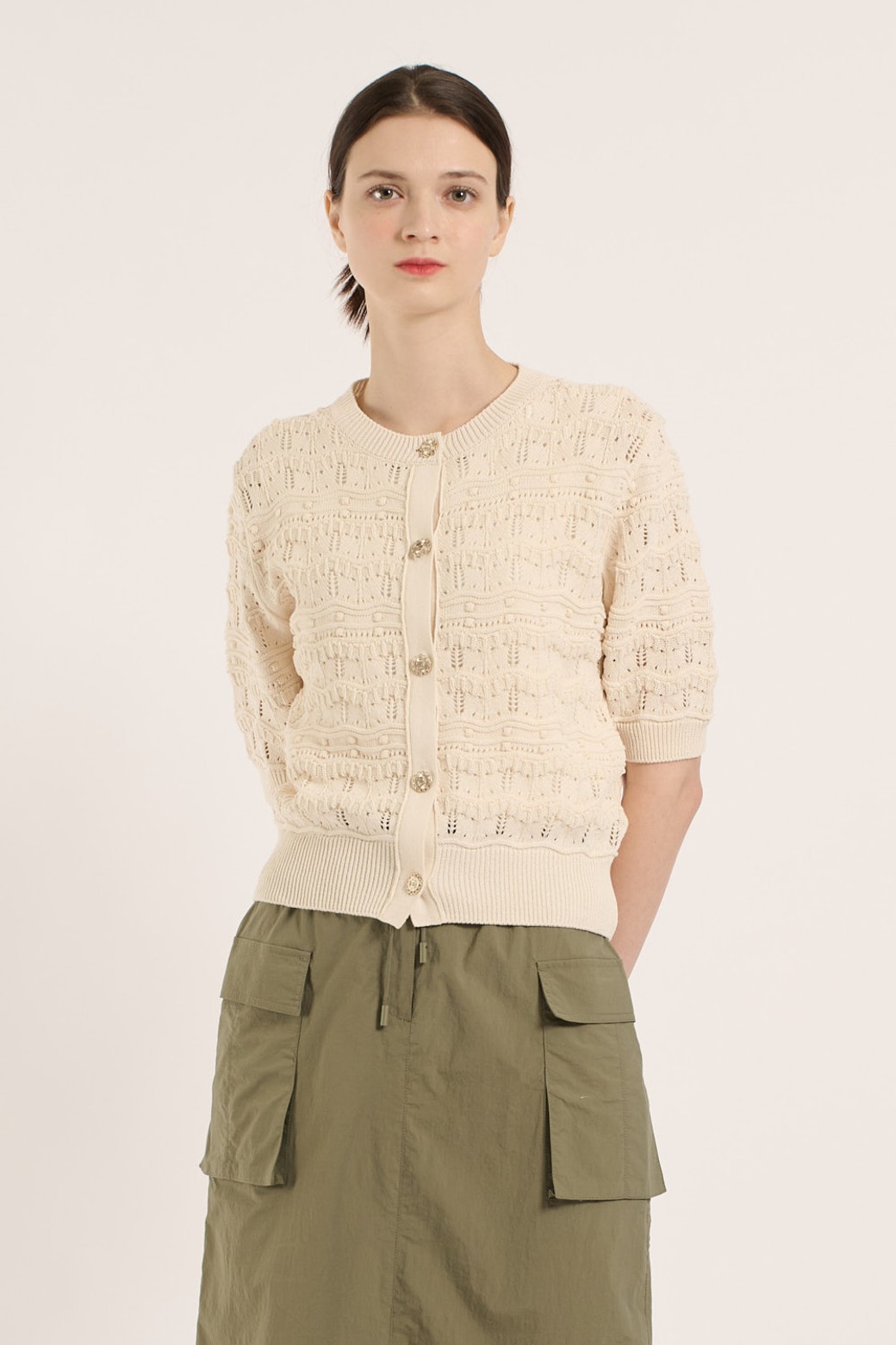 BCBG - 가디건 - [25SM] 카밀라 가디건 - CREAM B5B4K11214