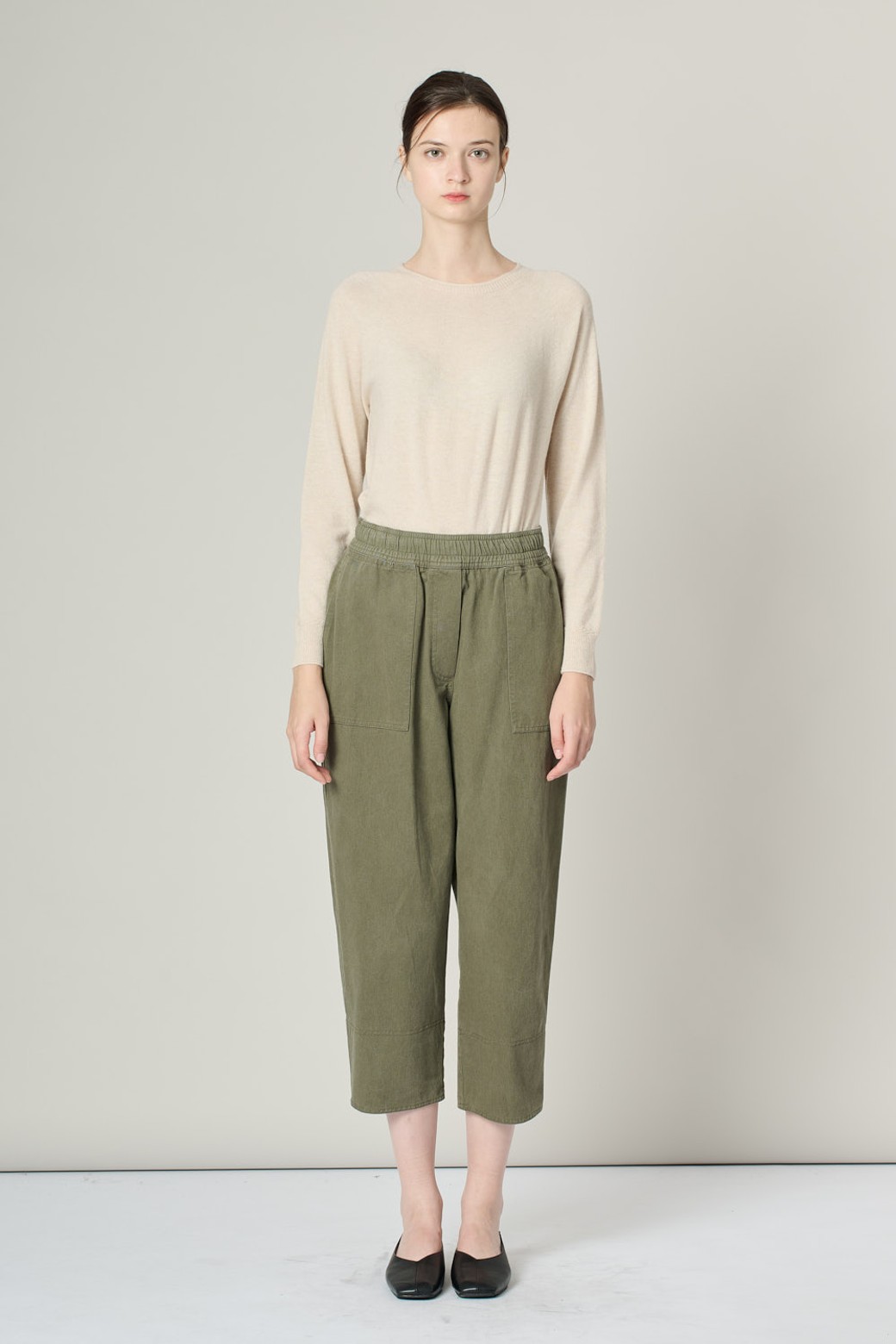 ALL&SUNDRY - 데님 - [24FA]데님 벌룬 팬츠 - LIGHT KHAKI A4F8P32481