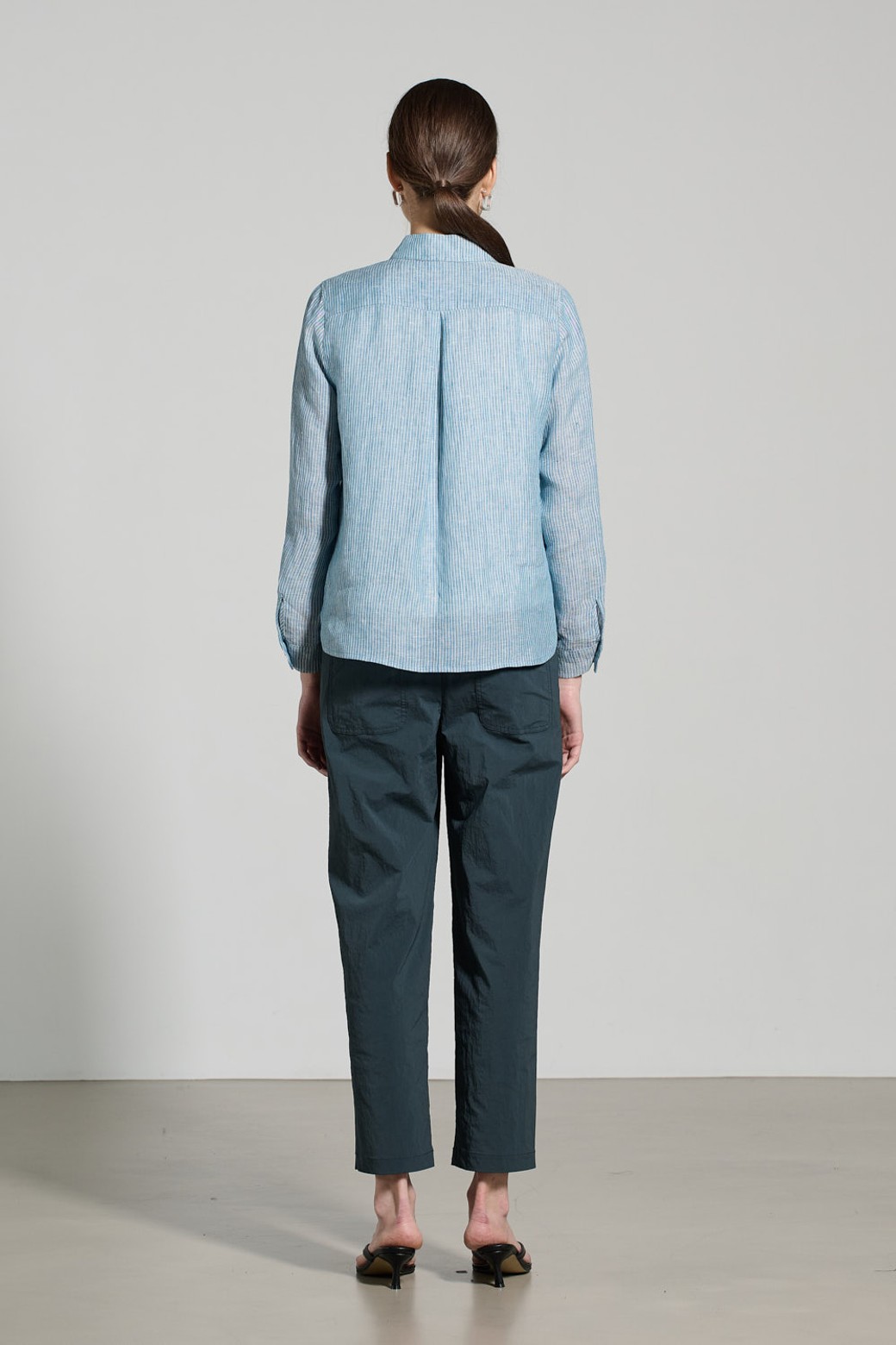 ALL&SUNDRY - 셔츠 - [25SU] 스트라이프 린넨 셔츠 - LIGHT BLUE A5M3B40451