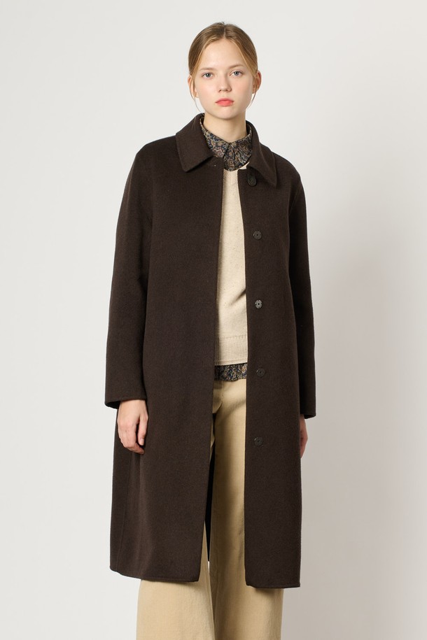 BCBG - 코트 - [24WT] 캐시미어 코트 - DARK BROWN B4WAH82075