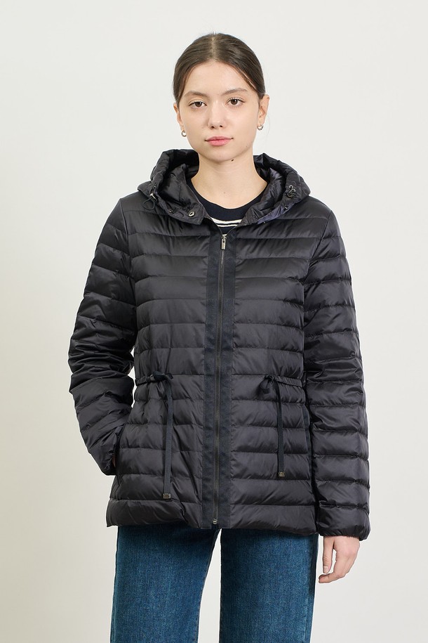 BCBG - 패딩 - [25SP] 스트링 후드 다운 - DARK NAVY B5S1F80156