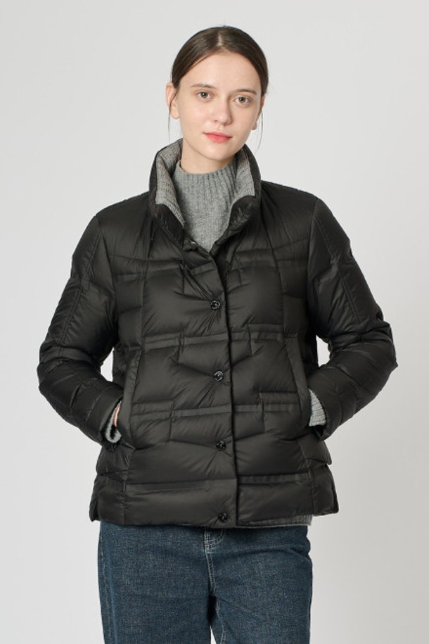 BCBG - 패딩 - [24WT]니트패치 덕 다운 - BLACK B4W9G89199