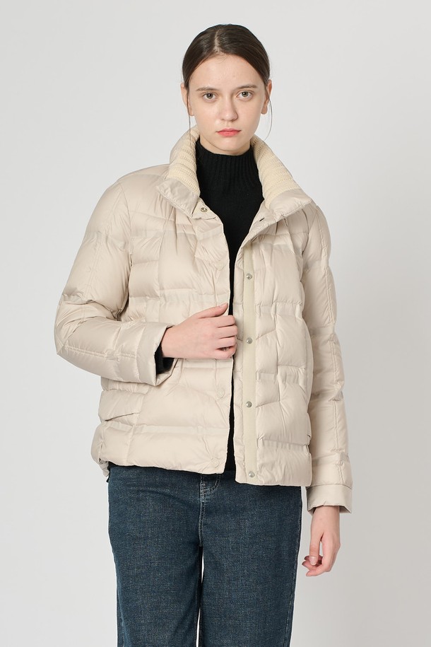 BCBG - 패딩 - [24WT]니트패치 덕 다운 - IVORY B4W9G89113