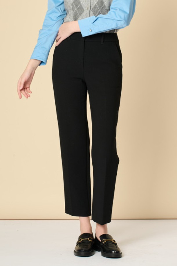 BCBG - 롱/미디팬츠 - [24WT]울 블랜디드 셋업 팬츠 - BLACK B4W9P30599