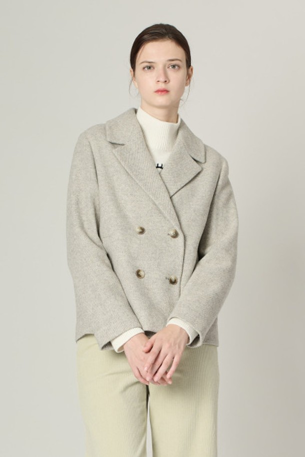 ALL&SUNDRY - 코트 - [24WT]더블 숏 코트 - M BEIGE A4W9J10972