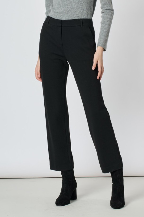 BCBG - 롱/미디팬츠 - [24WT] 윈터 스트레이트 팬츠 - BLACK B4W9P37199