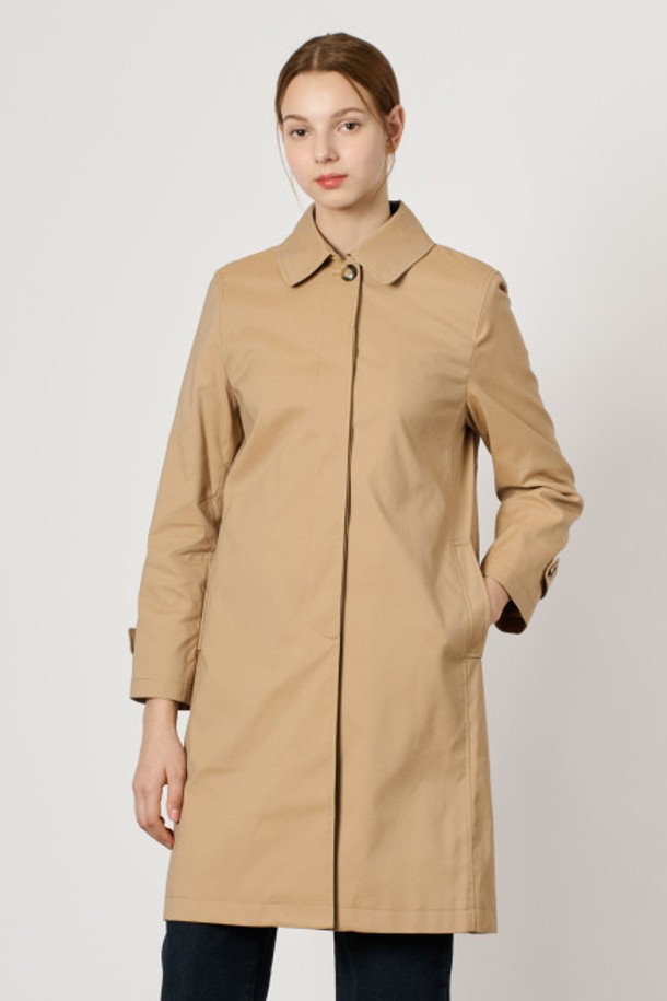 BCBG - 트렌치코트 - [24FA] 싱글 베이직 트렌치코트 - M BEIGE B4F8N73572