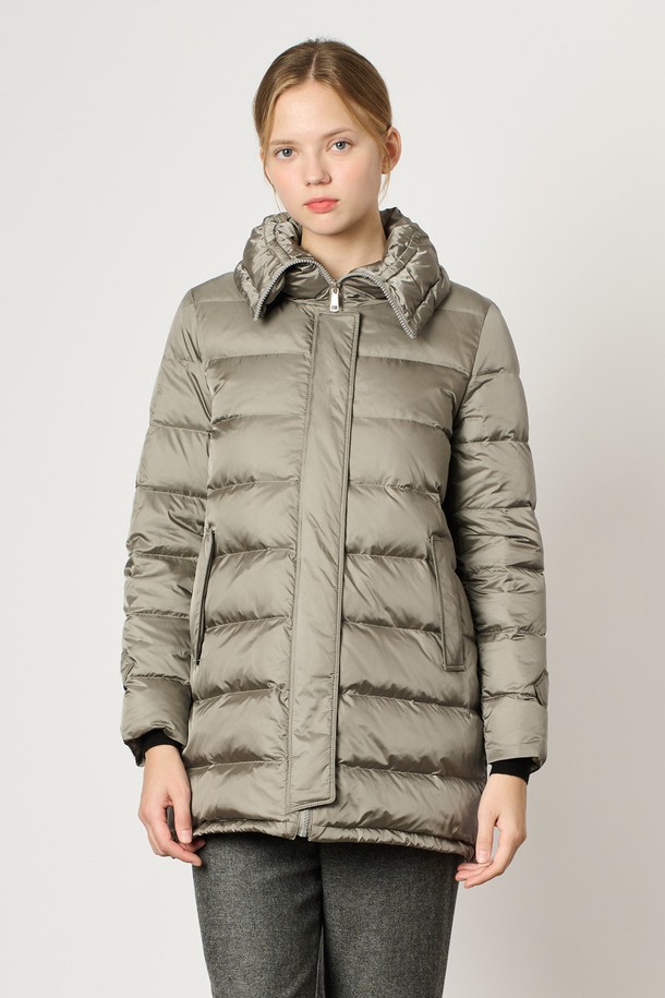 BCBG - 패딩 - [24WT] 카라 넥 롱 다운 - M GRAY B4WAF82516