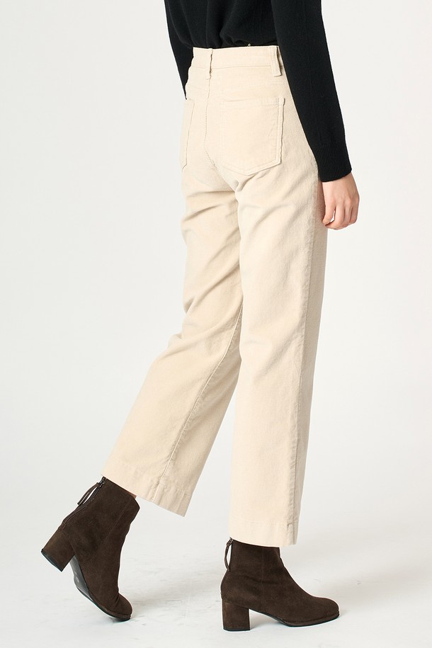 BCBG - 롱/미디팬츠 - [25SP] 코듀로이 기모 팬츠 - LIGHT BEIGE B5S1I37071