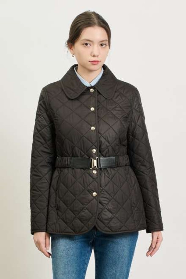 BCBG - 점퍼 - [25SP] 벨티드 퀼팅 점퍼 - BLACK B5S1R10399