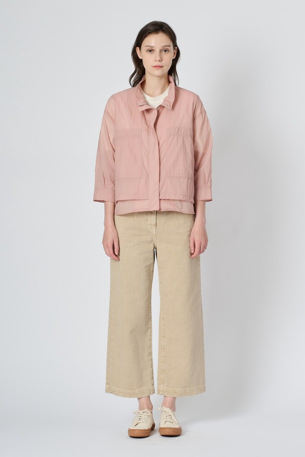 BCBG - 점퍼 - [24FA]하이넥 라이트 점퍼 - Light Pink B4F7R17121