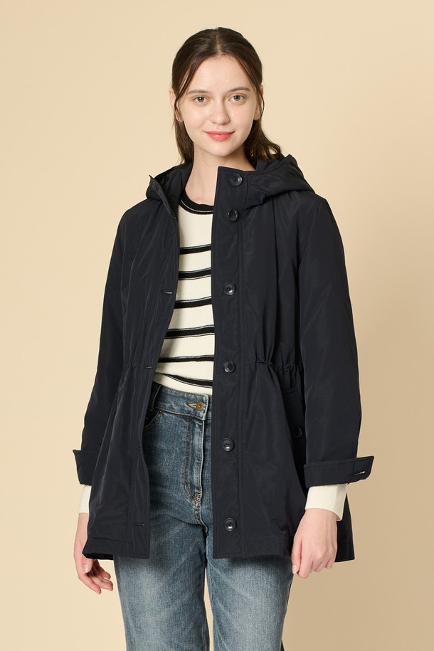 BCBG - 점퍼 - [24WT]드로우스트링 후드 점퍼 - DARK NAVY B4W9R13256