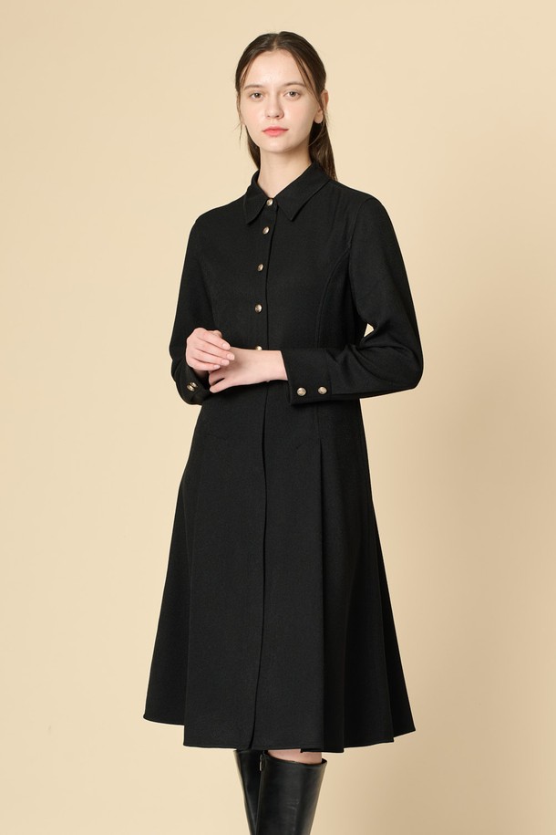 BCBG -  - [24WT]클래식 벨티드 원피스 - BLACK B4W9O60599