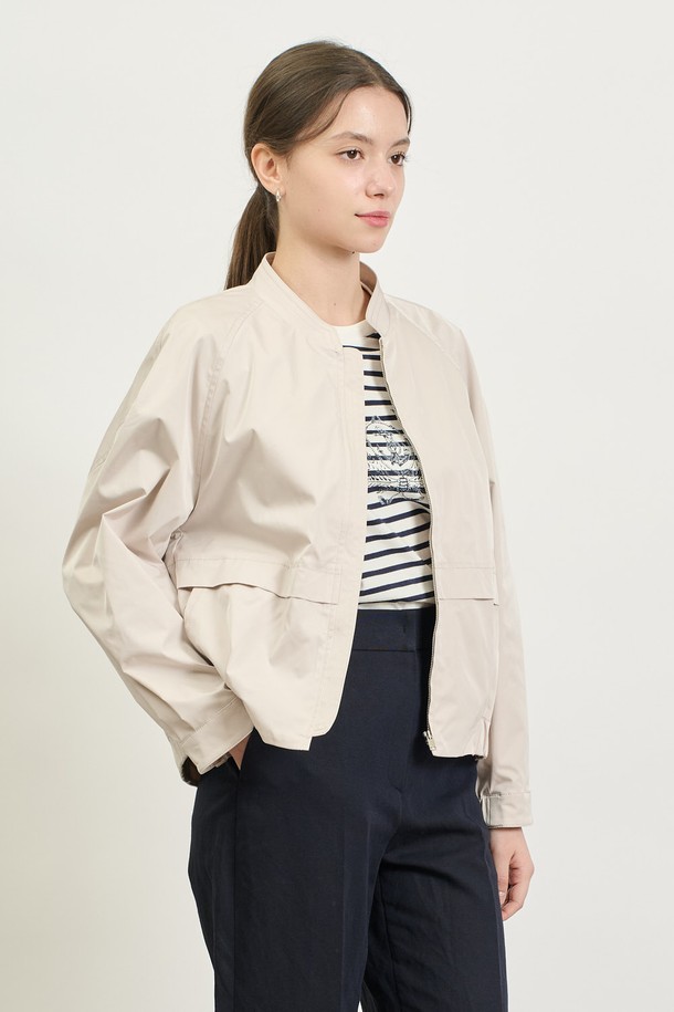 BCBG - 점퍼 - [25SP] 레글런 히든지퍼 점퍼 - LIGHT BEIGE B5S2R12071