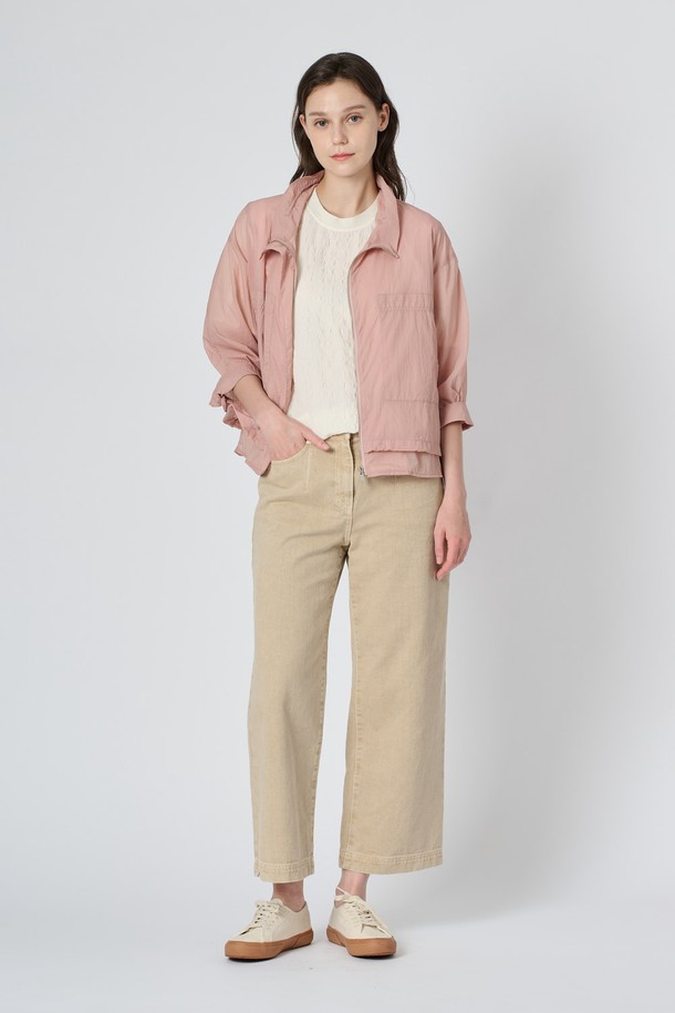 BCBG - 점퍼 - [24FA]하이넥 라이트 점퍼 - Light Pink B4F7R17121