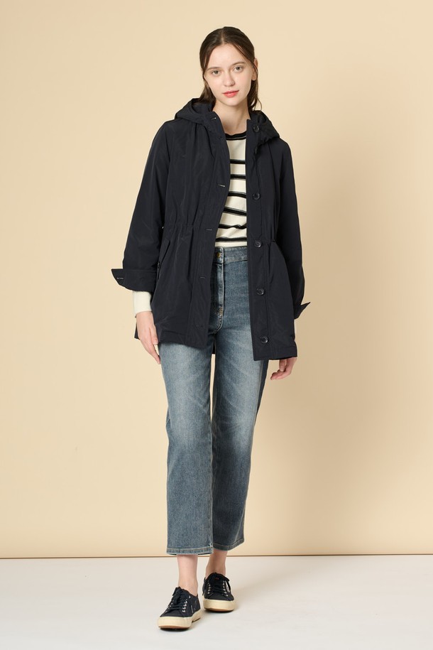 BCBG - 점퍼 - [24WT]드로우스트링 후드 점퍼 - DARK NAVY B4W9R13256