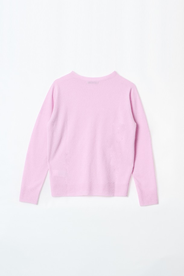 BCBG - 스웨터 - [24WT] 캐시 블렌드 홀가먼트 니트 - PINK B4W9K40922