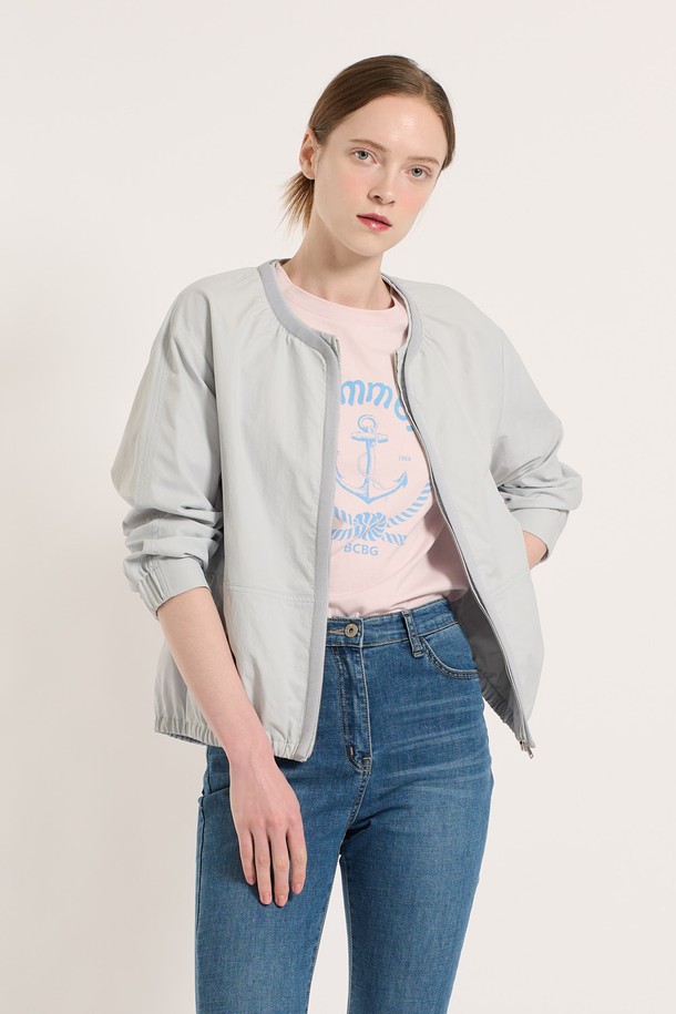 BCBG - 점퍼 - [25SU] 베이직 라인 점퍼 - SKY BLUE B5M3R17152