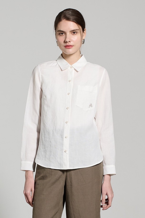 ALL&SUNDRY - 셔츠 - [25SU] 린넨 셔츠 - WHITE A5M3B40310
