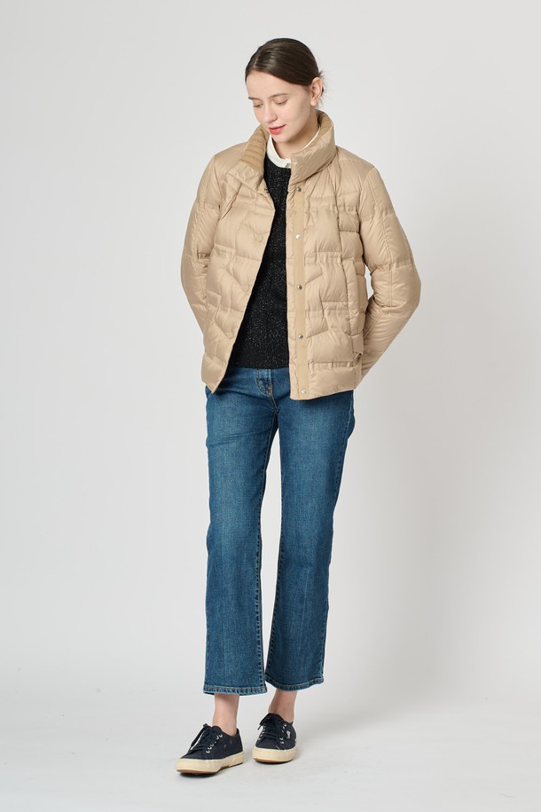 BCBG - 패딩 - [24WT]니트패치 덕 다운 - M BEIGE B4W9G89172