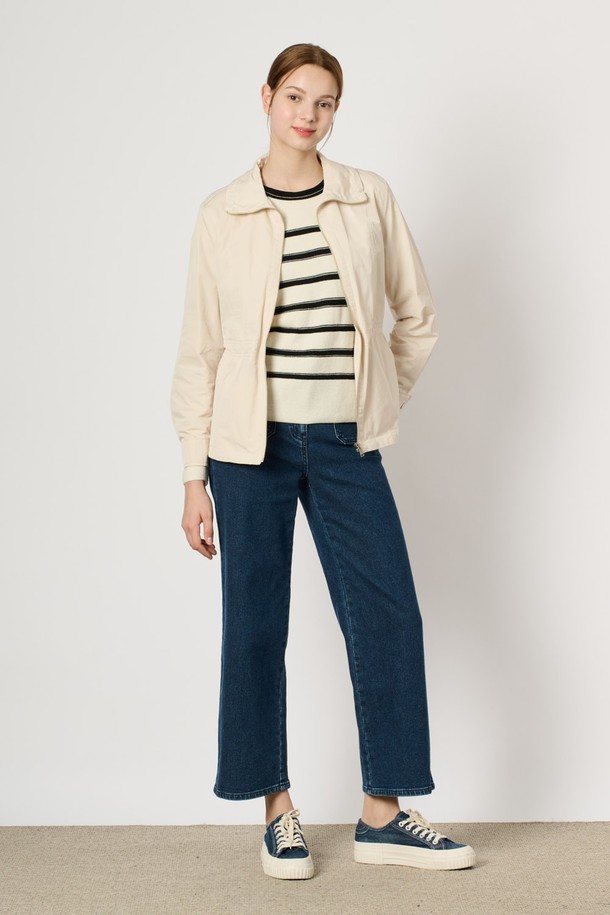 BCBG - 점퍼 - [24WT] 스트링 점퍼 - CREAM B4W9R12014