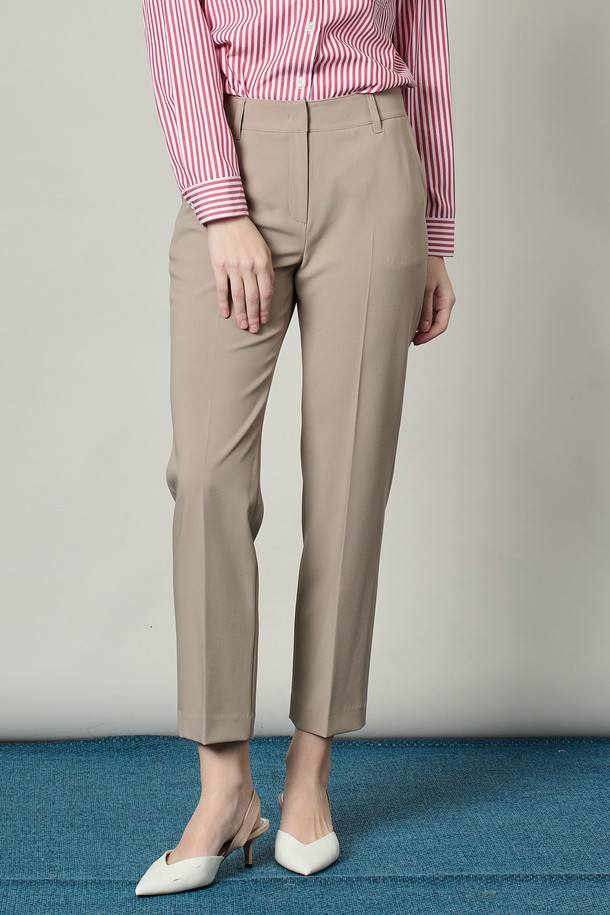 ALL&SUNDRY - 롱/미디팬츠 - [25SS] 일자 슬림핏 팬츠 - M BEIGE A5S1P37372