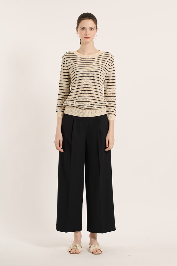 BCBG - 스웨터 - [25SM] 릴리 스트라이프 풀오버 - NAVY B5B3K40755