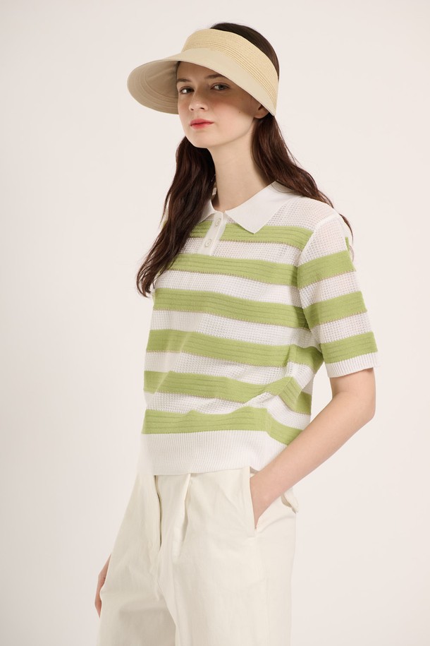 BCBG - 스웨터 - [25SM] 티에리 단가라 풀오버 - MINT B5B4K48238