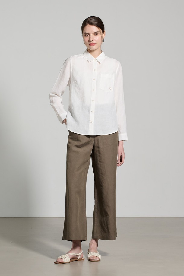 ALL&SUNDRY - 셔츠 - [25SU] 린넨 셔츠 - WHITE A5M3B40310