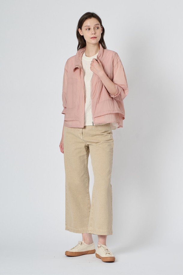 BCBG - 점퍼 - [24FA]하이넥 라이트 점퍼 - Light Pink B4F7R17121