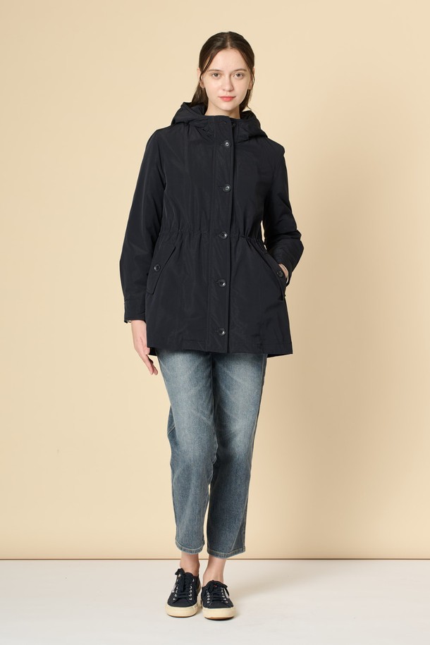 BCBG - 점퍼 - [24WT]드로우스트링 후드 점퍼 - DARK NAVY B4W9R13256