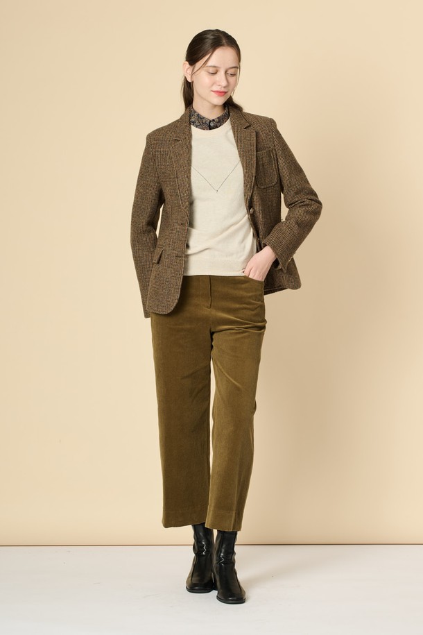 BCBG - 자켓 - [24WT]울 블랜드 싱글 자켓 - BROWN B4W9J10974