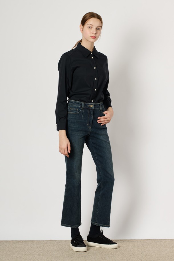 BCBG - 데님 - [24WT] 부츠컷 기모 데님 - DARK BLUE B4W9P35554