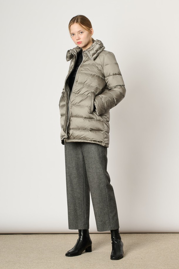 BCBG - 패딩 - [24WT] 카라 넥 롱 다운 - M GRAY B4WAF82516