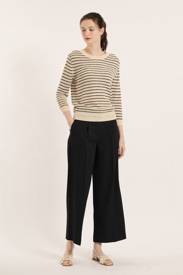 BCBG - 스웨터 - [25SM] 릴리 스트라이프 풀오버 - NAVY B5B3K40755