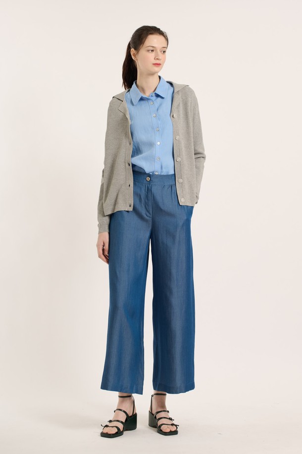 BCBG - 가디건 - [25SM] 카라넥 가디건 - MULTI M GRAY B5B4K10897