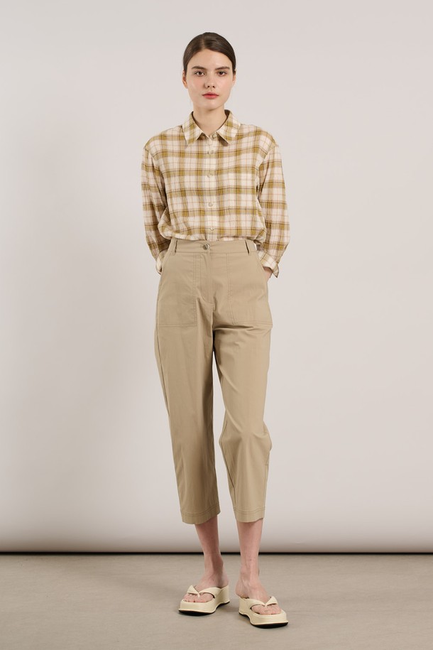 ALL&SUNDRY - 롱/미디팬츠 - [25SU] 베기핏 팬츠 - M BEIGE A5M3P37172